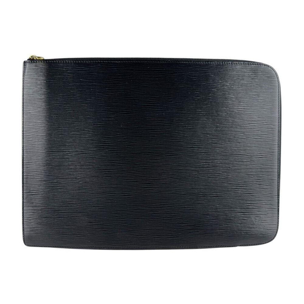 Louis Vuitton Clutch Bag Case Epi Poche Leather Noir Black